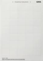 Gira 108900 Листы для надписей для System 55/сенсорного выключателя 3, кнопочного выключателя вызова, плоского настенного радиопередатчикаСенсорный выключатель 3 Plus