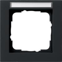 Gira 1091 09 Установочная рамка Gira E2 с полем для надписи Черный матовый