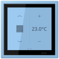 Jung LCZ 459 BFD1S256 KNX комнатный контроллер LS TOUCH, Цвет: Голубой, оттенок: Лазурный, 59