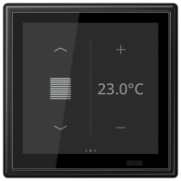 Jung LS 459 D1 S SWM KNX комнатный контроллер LS TOUCH, Цвет: Черный, оттенок: Графит, матовый