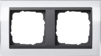 Gira 0212 728 Установочная рамка Gira Event Clear Белый с промежуточной рамкой антрацитового цвета