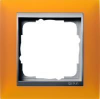 Gira 0211 69 Установочная рамка Gira Event Opaque Янтарный с промежуточной рамкой цвета "алюминий"