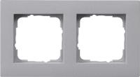 Gira 0212255 Установочная рамка Gira E2 для монтажа заподлицоЦвет "алюминий"