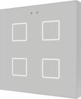 Zennio Выключатель сенсорный KNX Flat F4, 4-кнопочный, цвет: Серебряный ZVI-F4-S