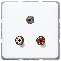 Jung MA CD 1011 WW Аудио «Тюльпан» (Cinch/RCA) / Стереоразъем (TRS 3,5 мм)