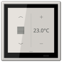 Jung LS 459 D1 S LG KNX комнатный контроллер LS TOUCH, Цвет: Серый, оттенок: Светлый