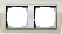Gira 0212 776 Установочная рамка Gira Event Clear Песочный с промежуточной рамкой цвета "алюминий"
