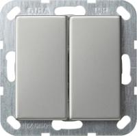 Gira 0125600 Кнопочный выключатель 10 AX 250 В~ с клавишей двойнойДвухканальный выключатель