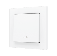 Zennio ZS551PB1KMW ZS55. Простая сенсорная кнопка для 1 двоичного входа, 55 x 55 мм, Матовый белый