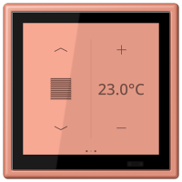 Jung LC 459 D1 S233 KNX комнатный контроллер LS TOUCH, Цвет: Красный, оттенок: Охра, средний