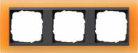 Gira 0213 87 Установочная рамка Gira Event Opaque Оранжевый с промежуточной рамкой антрацитового цвета
