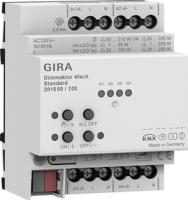 Gira 201500 Исполнительное устройство диммирования KNX, 4-канал. Standard4 x 225 Вт/ВА