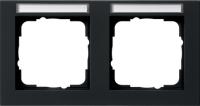 Gira 1092 09 Установочная рамка Gira E2 с полем для надписи Черный матовый