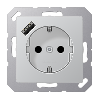 Jung A 1520-18 A AL Розетка SCHUKO® с USB-интерфейсом