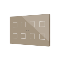 Zennio ZVIFXLX8C Flat XL X8. Стеклянная емкостная кнопка - 8 кнопок - ,цвет: шампанское