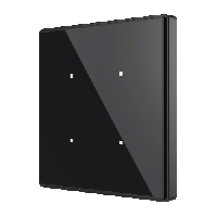 Zennio Выключатель сенсорный KNX Square TMD, 4-кнопочный, 2хAI/DI, термостат, датчик температуры, цвет: Чёрный ZVI-SQTMD4-A