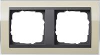Gira 0212 778 Установочная рамка Gira Event Clear Песочный с промежуточной рамкой антрацитового цвета