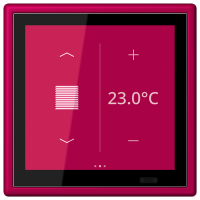 Jung LC 459 D1 S230 KNX комнатный контроллер LS TOUCH, Цвет: Красный, оттенок: Рубин
