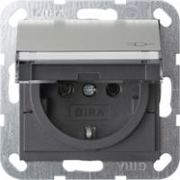 Gira 0410 600 Розетка SHUKO 16 A 250 В~ с откидной крышкой и полем для надписи