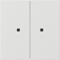 Gira 5369112 Клавиша двойн., без надписи с контрольным окошкомGira F100