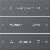 Gira 2203 28 Набор клавиш 3-местн., с возможностью нанесения надписи