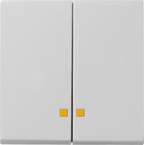 Gira 0631 015 Клавиша 2-местн. с контрольным окошком для клавишных контрольных выключателей