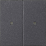 Gira 536928 Клавиша двойн., без надписи с контрольным окошкомSystem 55