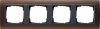 Gira 0214 13 Установочная рамка Gira Event Opaque Темно-коричневый с промежуточной рамкой антрацитового цвета