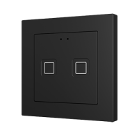 Zennio Выключатель сенсорный KNX Tecla 55 X2, цвет: Чёрный ZVIT55X2A