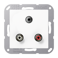 Jung MA A 1011 WW Аудио «Тюльпан» (Cinch/RCA) / Стереоразъем (TRS 3,5 мм)