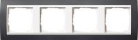 Gira 0214 328 Установочная рамка Gira Event Антрацитовый с промежуточной рамкой белого глянцевого цвета
