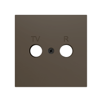 Zennio ZS70CTVRM ZS70, Декоративная накладка для ТВ/R-вставки 70x70 мм, Мокко