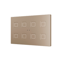 Zennio ZVITXLX8C Tecla XL X8. PC-ABS Емкостная кнопка - 8 кнопок - ,цвет: шампанское