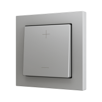 Zennio ZS551PB2SC ZS55, Простая мягкая кнопка для 2 бинарных входов 55x55 мм – Серебристый – На заказ
