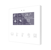 Zennio Емкостная сенсорная панель с дисплеем и датчиком влажности ZVIFDV2