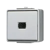 Jung 631 W Кнопка без фиксации, 1-полюсный НО контакт, 10 A 250 В ~, IP 44, WG 600