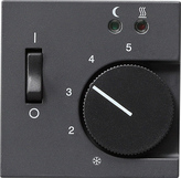 Gira 1494 28 Накладка для термостата помещения 230/10 (4) А~ с замыкающим контактом и датчиком для электрического подогрева пола