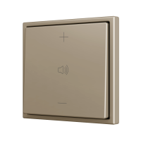 Zennio ZS701PB2CC ZS70, Простая мягкая кнопка для 2 бинарных входов 70x70 мм – Шампанское – На заказ