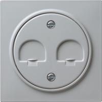 Gira 0662 42 Накладка с закрывающими задвижками для Modular Jack 2-местн.