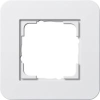 Gira 0211 410 Установочная рамка Gira E3 Белый глянцевый с несущей рамкой белого глянцевого цвета