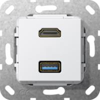 Gira 567803 Вставка HDMI и USB 3.0 тип AПереходник