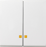 Gira 0631 27 Клавиша 2-местн. с контрольным окошком для клавишных контрольных выключателей