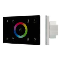 Arlight 028403 Панель Sens SMART-P83-RGB Black (230V, 4 зоны, 2.4G) (Arlight, IP20 Пластик, 5 лет)