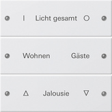 Gira 2203 27 Набор клавиш 3-местн., с возможностью нанесения надписи