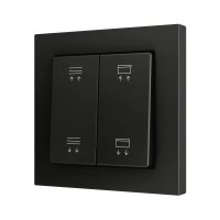 Zennio ZS552PB4AC ZS55, Двойная мягкая кнопка для 4 бинарных входов 55x55 мм – Антрацит – На заказ