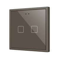 Zennio ZVIFR70X2M Выключатель сенсорный KNX Flat RGB 70 X2, 2 кнопки, 70x70, мокко