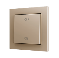 Zennio ZS551PB2SHC ZS55. Простая сенсорная кнопка для 1 двоичного входа, 55 x 55 мм, шампань