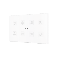 Zennio Емкостный сенсорный выключатель с подсветкой Tecla XL X8 ZVITXLX8