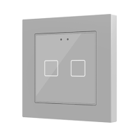 Zennio Выключатель сенсорный KNX Flat 55 X2, версия vT, 2-кнопочный, цвет: серебро ZVIF55X2VTS