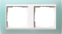 Gira 0212 395 Установочная рамка Gira Event Opaque Салатовый с промежуточной рамкой белого глянцевого цвета
